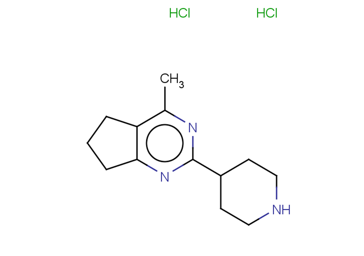 4-{4-methyl-5H,6H,7H-cyclopenta[d]pyrimidin-2-yl}piperidine dihydrochloride