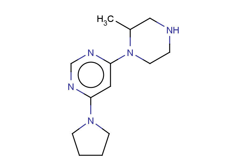 4-(2-methylpiperazin-1-yl)-6-(pyrrolidin-1-yl)pyrimidine