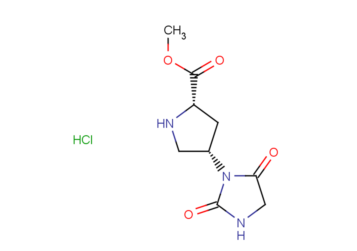 methyl (2S,4S)-4-(2,5-dioxoimidazolidin-1-yl)pyrrolidine-2-carboxylate hydrochloride