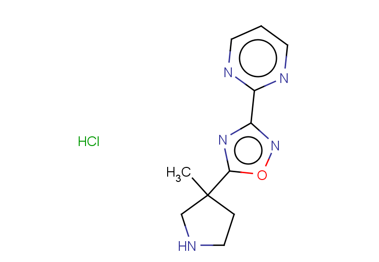 2-[5-(3-methylpyrrolidin-3-yl)-1,2,4-oxadiazol-3-yl]pyrimidine hydrochloride