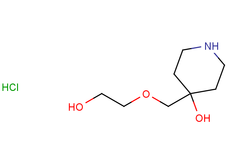 4-[(2-hydroxyethoxy)methyl]piperidin-4-ol hydrochloride