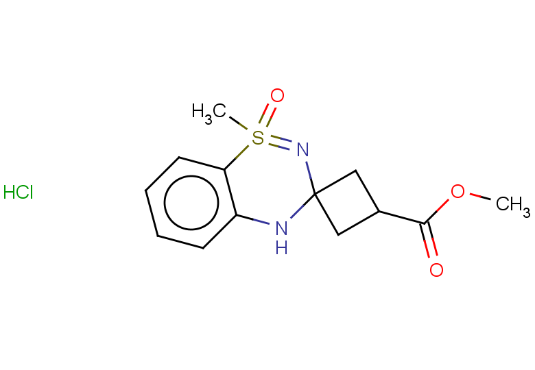 methyl 1-methyl-1-oxo-4H-spiro[1lambda6,2,4-benzothiadiazine-3,1'-cyclobutane]-3'-carboxylate hydrochloride, Mixture of diastereomers