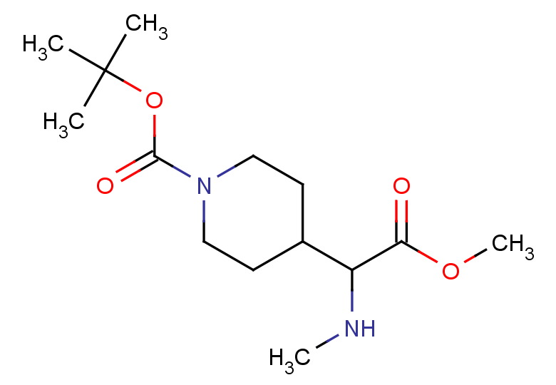 tert-butyl 4-[2-methoxy-1-(methylamino)-2-oxoethyl]piperidine-1-carboxylate