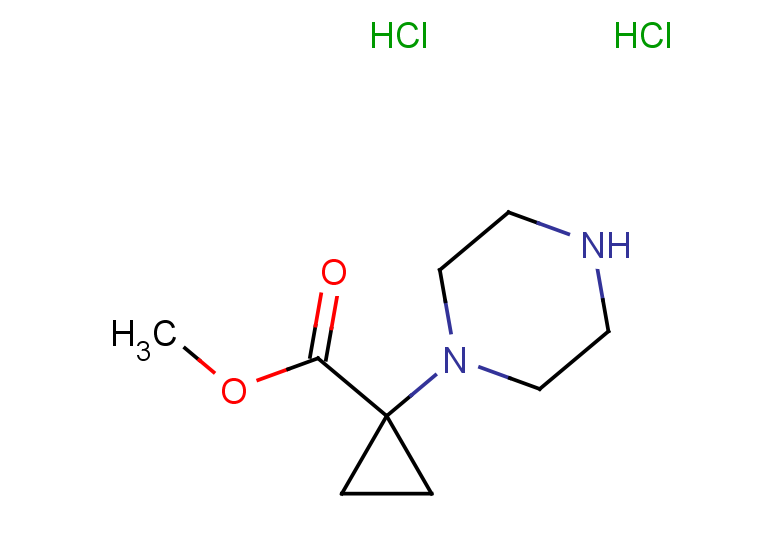 methyl 1-(piperazin-1-yl)cyclopropane-1-carboxylate dihydrochloride