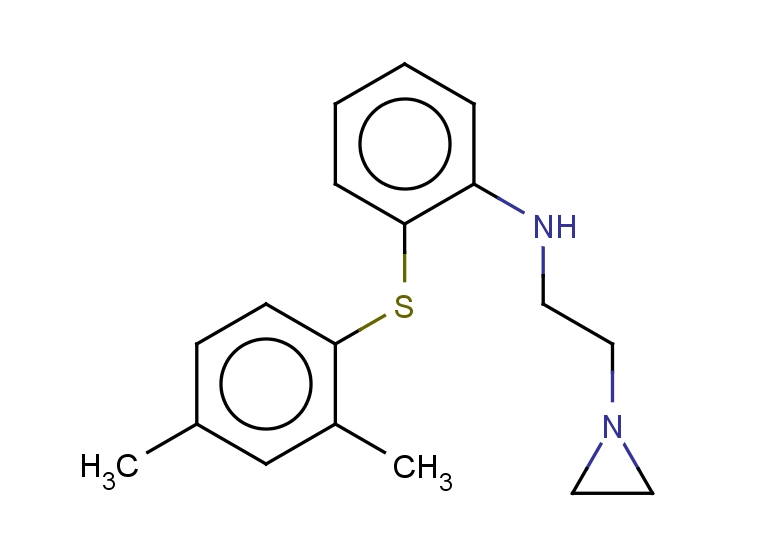 N-[2-(aziridin-1-yl)ethyl]-2-[(2,4-dimethylphenyl)sulfanyl]aniline