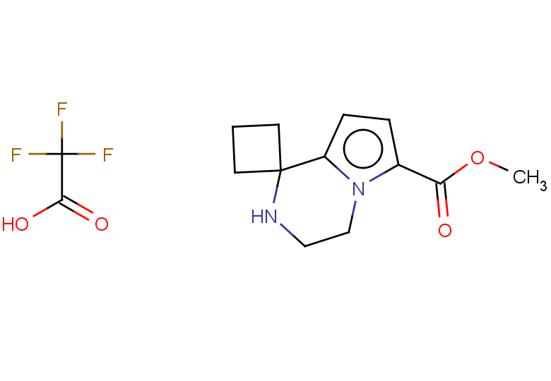 methyl 3',4'-dihydro-2'H-spiro[cyclobutane-1,1'-pyrrolo[1,2-a]pyrazine]-6'-carboxylate, trifluoroacetic acid
