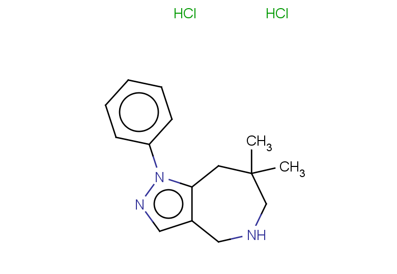 7,7-dimethyl-1-phenyl-1H,4H,5H,6H,7H,8H-pyrazolo[4,3-c]azepine dihydrochloride