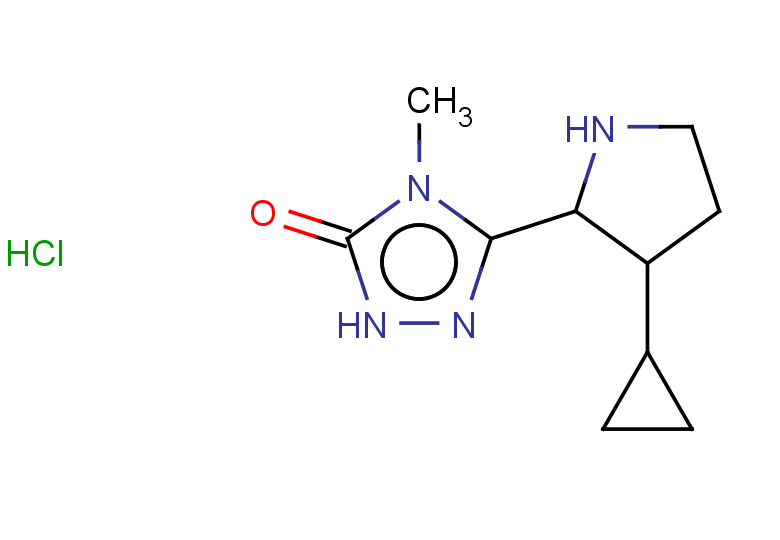 3-(3-cyclopropylpyrrolidin-2-yl)-4-methyl-4,5-dihydro-1H-1,2,4-triazol-5-one hydrochloride, Mixture of diastereomers