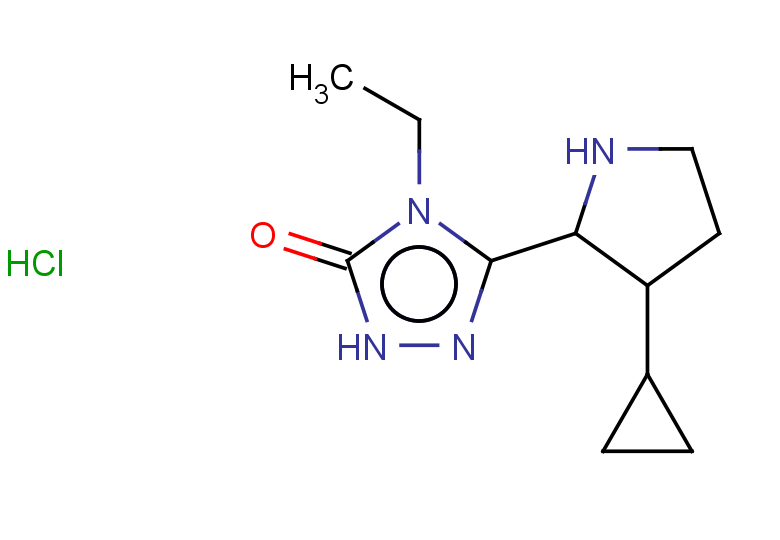 3-(3-cyclopropylpyrrolidin-2-yl)-4-ethyl-4,5-dihydro-1H-1,2,4-triazol-5-one hydrochloride, Mixture of diastereomers