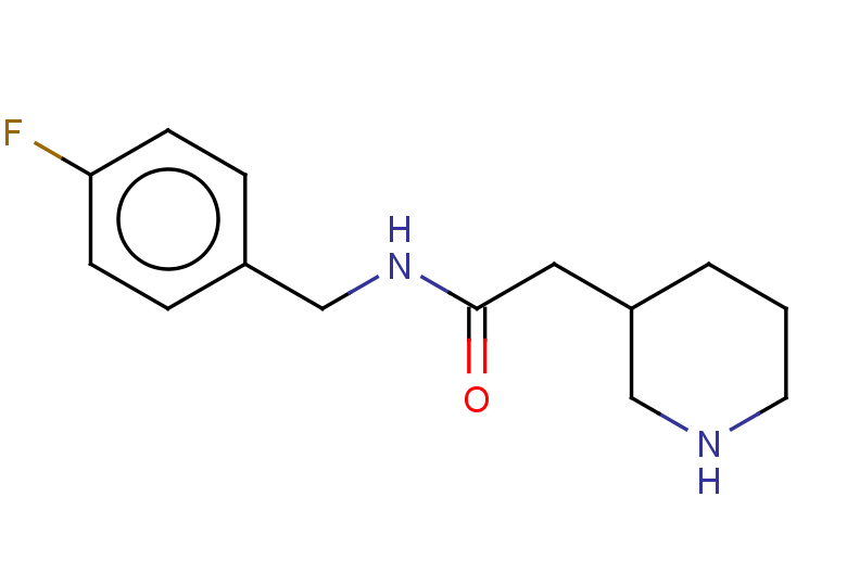 N-[(4-fluorophenyl)methyl]-2-(piperidin-3-yl)acetamide