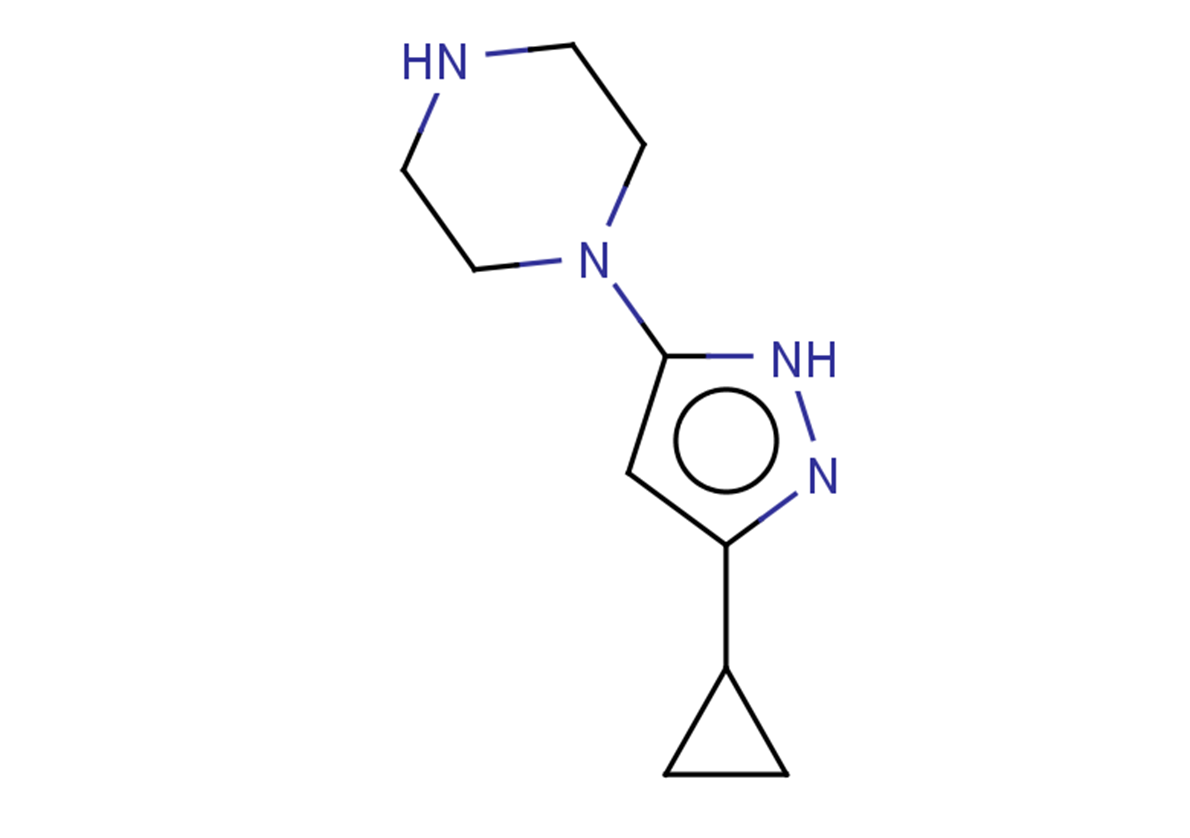 1-(3-cyclopropyl-1H-pyrazol-5-yl)piperazine