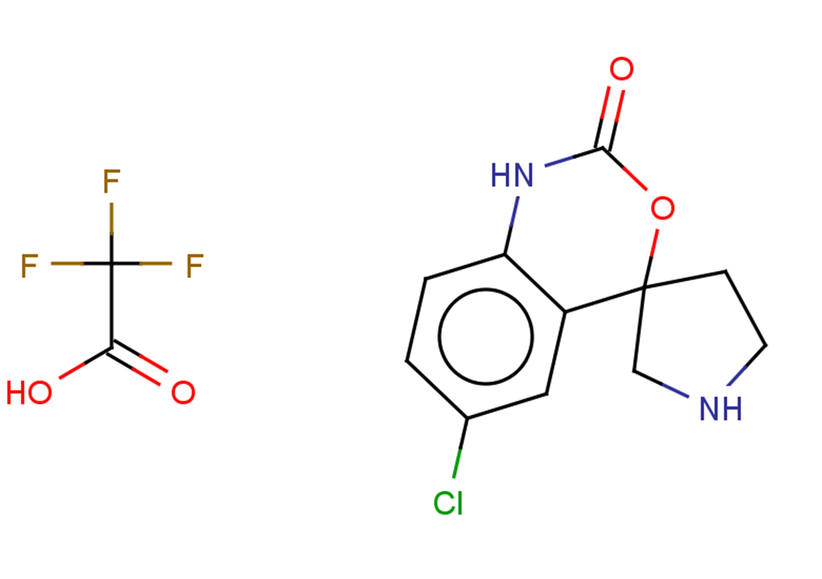 6-chloro-1,2-dihydrospiro[3,1-benzoxazine-4,3'-pyrrolidine]-2-one, trifluoroacetic acid