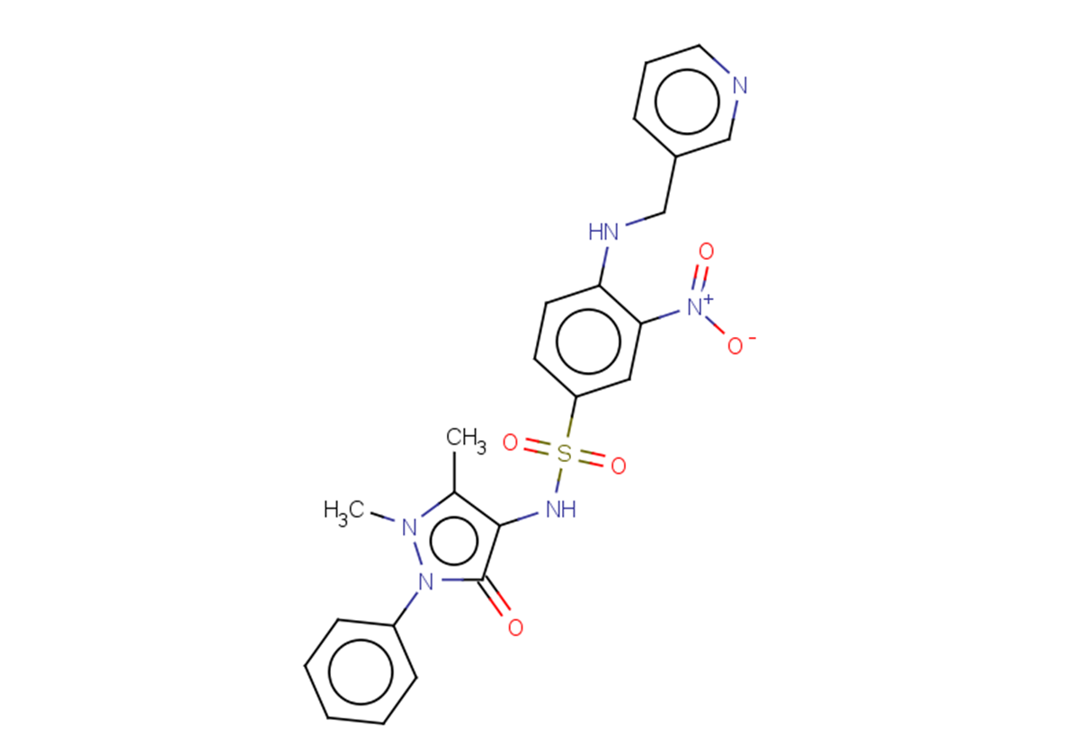 N-(1,5-dimethyl-3-oxo-2-phenyl-2,3-dihydro-1H-pyrazol-4-yl)-3-nitro-4-{[(pyridin-3-yl)methyl]amino}benzene-1-sulfonamide