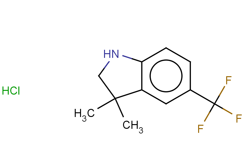 3,3-dimethyl-5-(trifluoromethyl)-2,3-dihydro-1H-indole hydrochloride