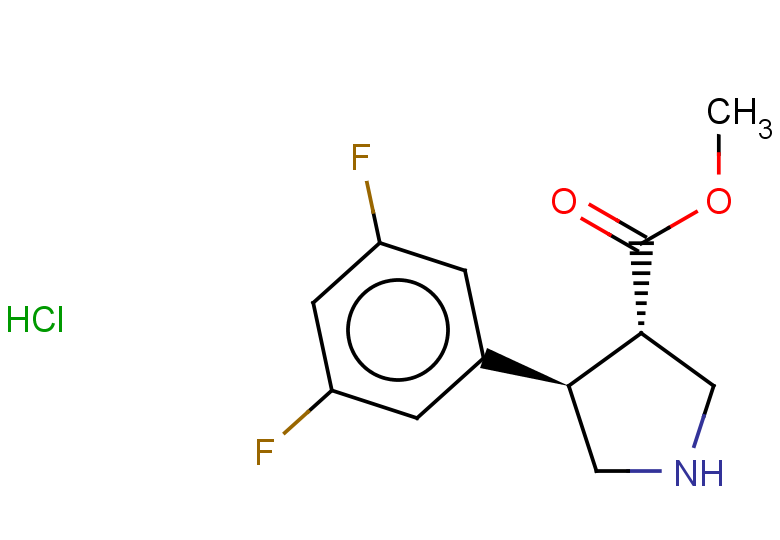 rac-methyl (3R,4S)-4-(3,5-difluorophenyl)pyrrolidine-3-carboxylate hydrochloride, trans