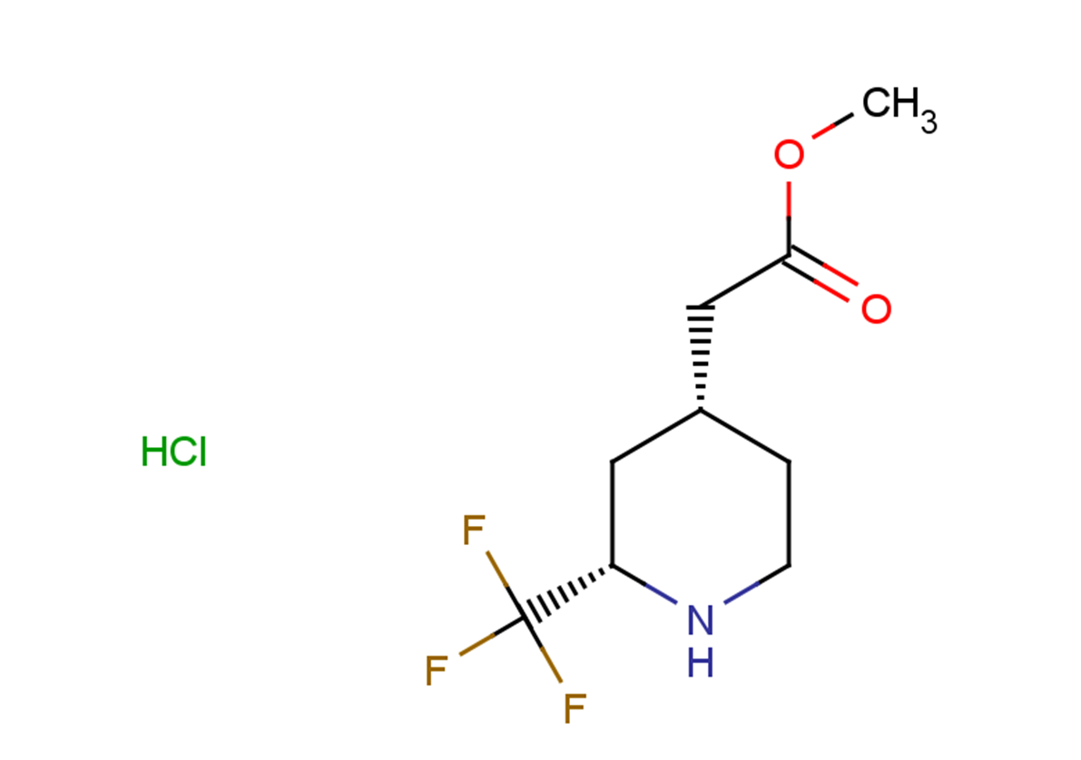 rac-methyl 2-[(2R,4S)-2-(trifluoromethyl)piperidin-4-yl]acetate hydrochloride, cis