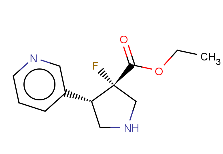 rac-ethyl (3R,4R)-3-fluoro-4-(pyridin-3-yl)pyrrolidine-3-carboxylate