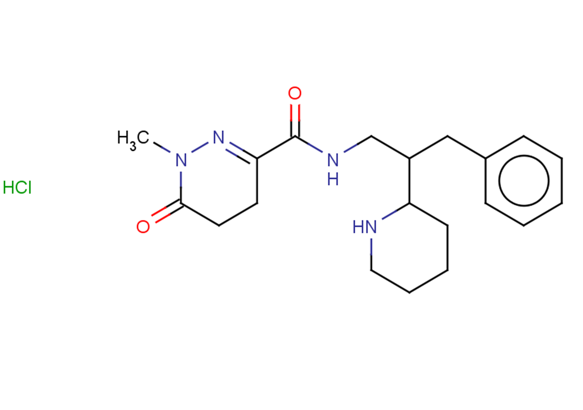 1-methyl-6-oxo-N-[3-phenyl-2-(piperidin-2-yl)propyl]-1,4,5,6-tetrahydropyridazine-3-carboxamide hydrochloride