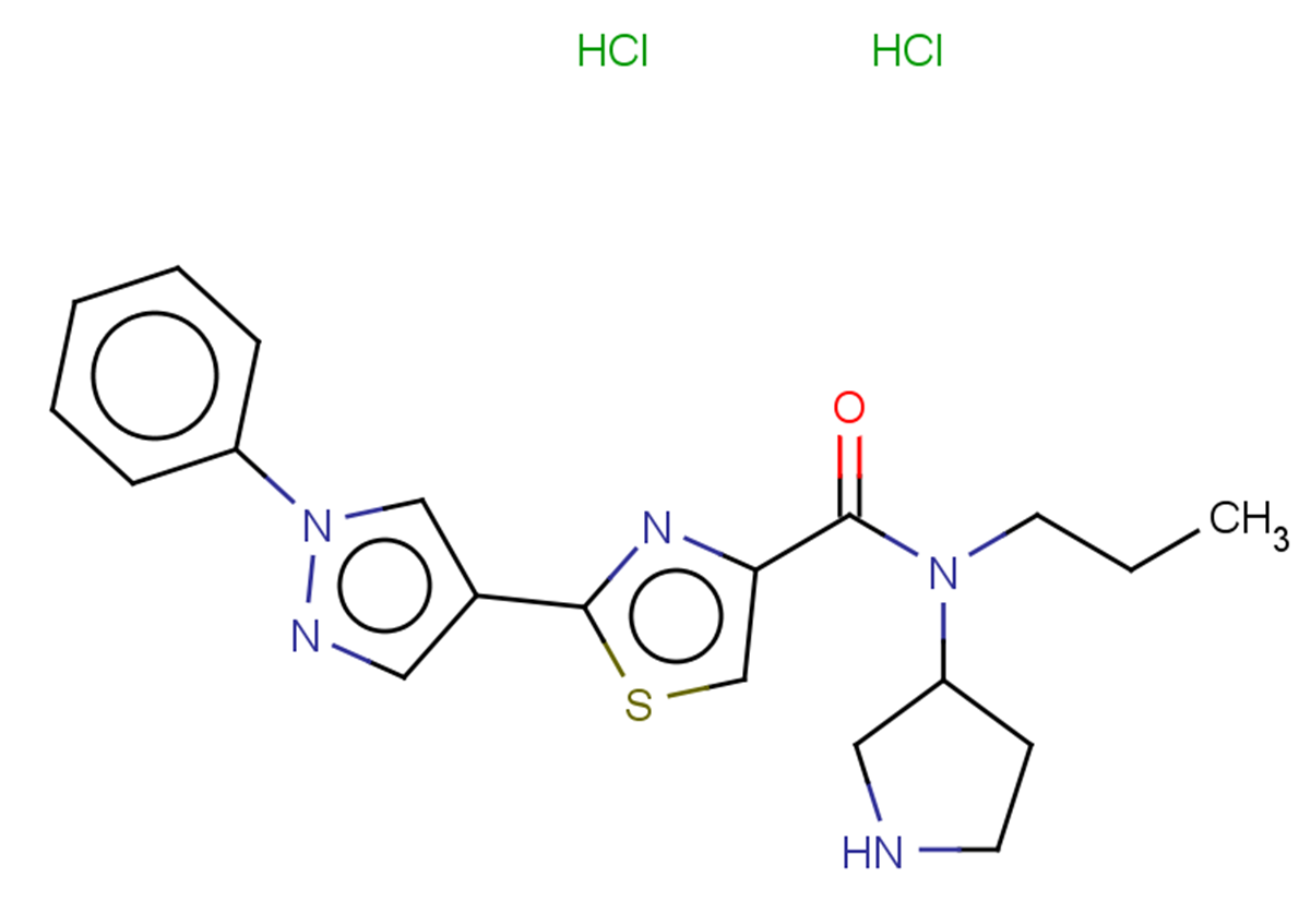 2-(1-phenyl-1H-pyrazol-4-yl)-N-propyl-N-(pyrrolidin-3-yl)-1,3-thiazole-4-carboxamide dihydrochloride