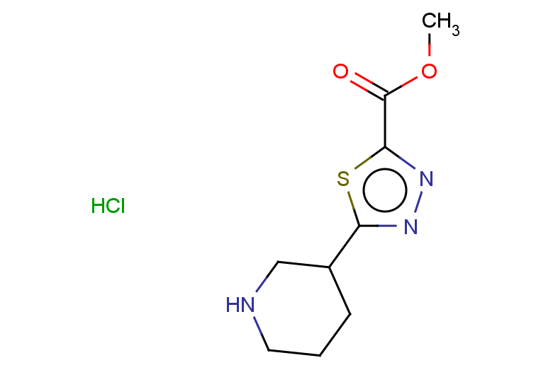 methyl 5-(piperidin-3-yl)-1,3,4-thiadiazole-2-carboxylate hydrochloride