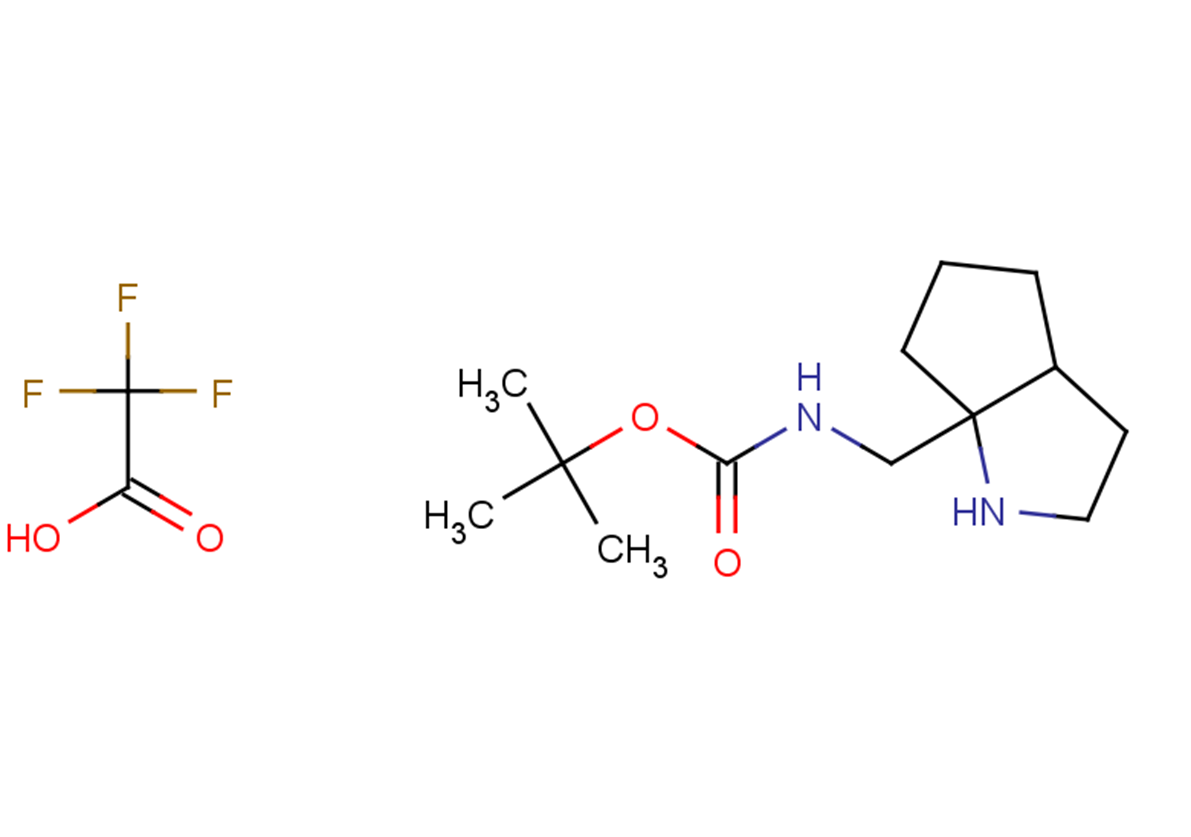 tert-butyl N-({octahydrocyclopenta[b]pyrrol-6a-yl}methyl)carbamate, trifluoroacetic acid