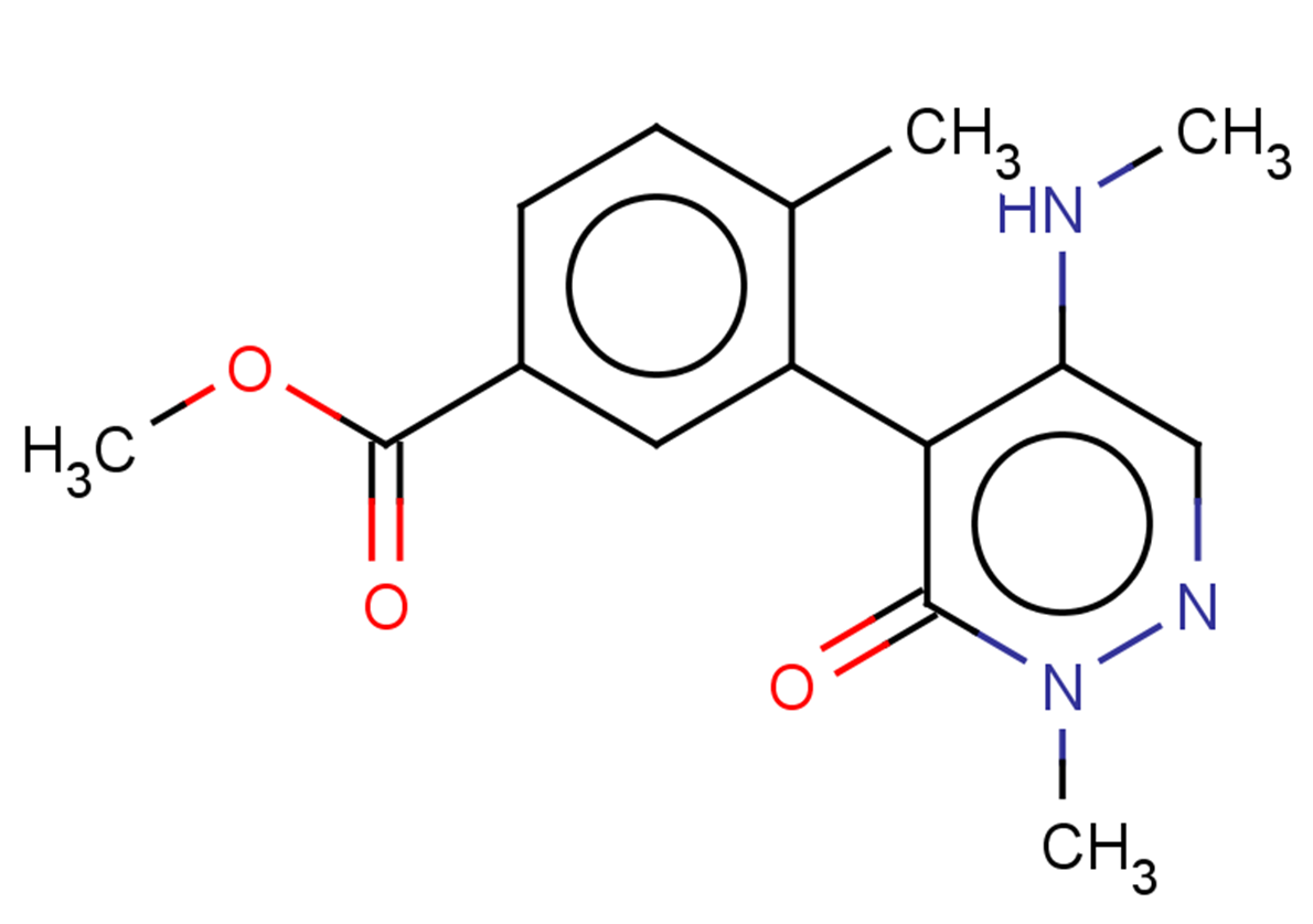 methyl 4-methyl-3-[2-methyl-5-(methylamino)-3-oxo-2,3-dihydropyridazin-4-yl]benzoate