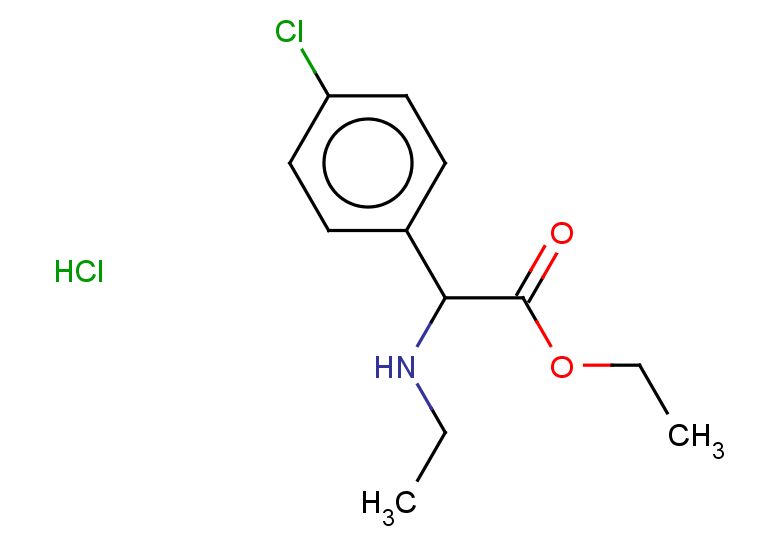ethyl 2-(4-chlorophenyl)-2-(ethylamino)acetate hydrochloride