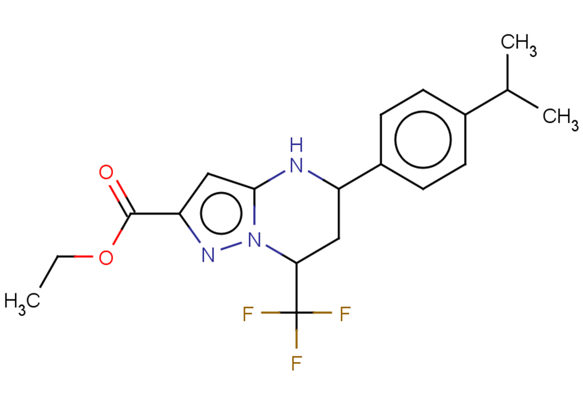 ETHYL 5-(4-ISOPROPYLPHENYL)-7-(TRIFLUOROMETHYL)-4,5,6,7-TETRAHYDROPYRAZOL+