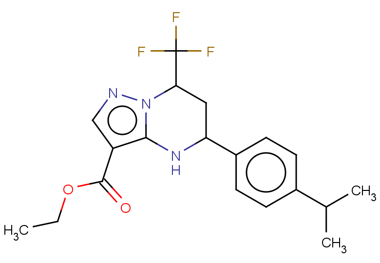 ETHYL 5-(4-ISOPROPYLPHENYL)-7-(TRIFLUOROMETHYL)-4,5,6,7-TETRAHYDROPYRAZOL+