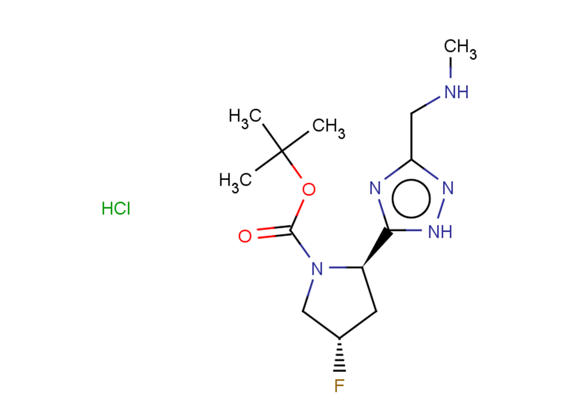 tert-butyl (2R,4S)-4-fluoro-2-{3-[(methylamino)methyl]-1H-1,2,4-triazol-5-yl}pyrrolidine-1-carboxylate hydrochloride