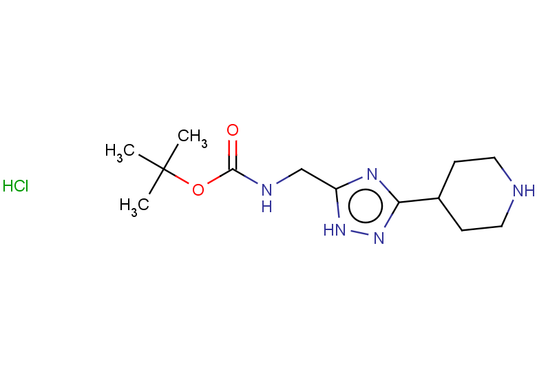 tert-butyl N-{[3-(piperidin-4-yl)-1H-1,2,4-triazol-5-yl]methyl}carbamate hydrochloride