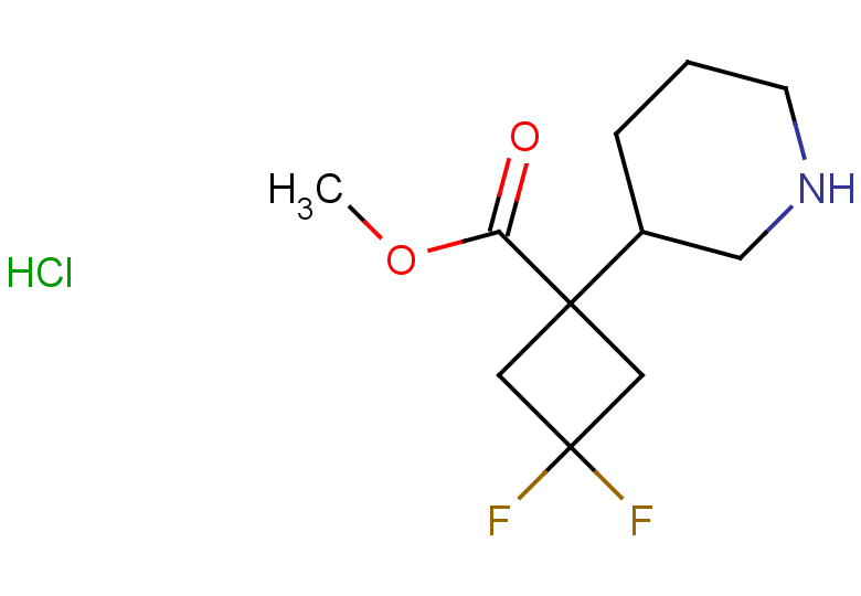 methyl 3,3-difluoro-1-(piperidin-3-yl)cyclobutane-1-carboxylate hydrochloride