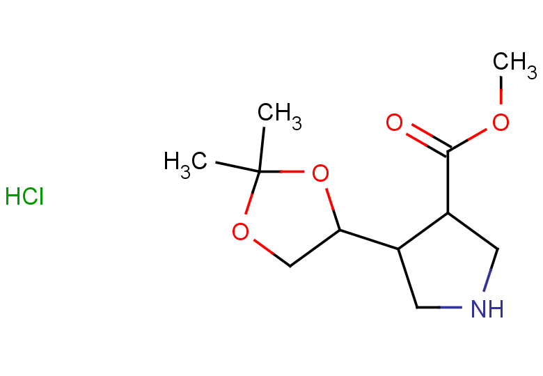 methyl 4-(2,2-dimethyl-1,3-dioxolan-4-yl)pyrrolidine-3-carboxylate hydrochloride