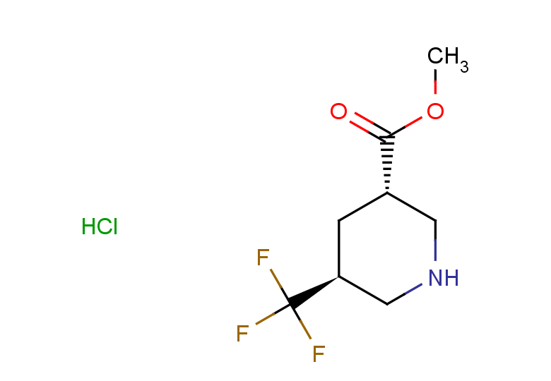 rac-methyl (3R,5R)-5-(trifluoromethyl)piperidine-3-carboxylate hydrochloride, trans