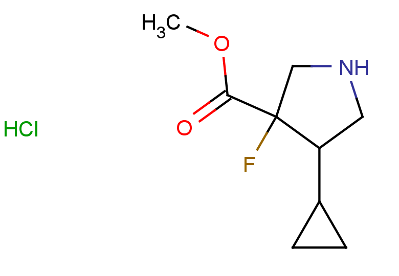 methyl 4-cyclopropyl-3-fluoropyrrolidine-3-carboxylate hydrochloride