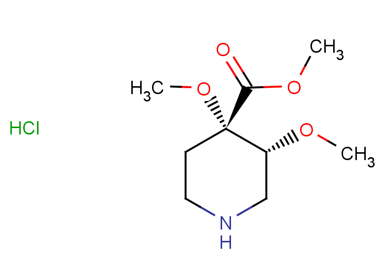 rac-methyl (3R,4S)-3,4-dimethoxypiperidine-4-carboxylate hydrochloride, trans
