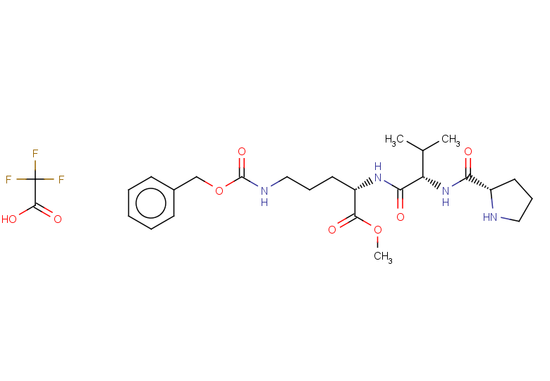 methyl (2S)-5-{[(benzyloxy)carbonyl]amino}-2-[(2S)-3-methyl-2-{[(2S)-pyrrolidin-2-yl]formamido}butanamido]pentanoate, trifluoroacetic acid