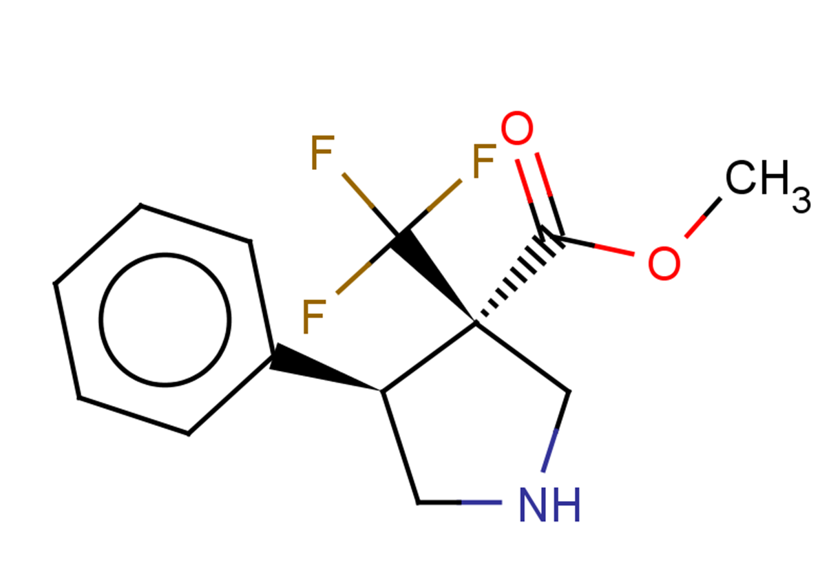 rac-methyl (3R,4S)-4-phenyl-3-(trifluoromethyl)pyrrolidine-3-carboxylate, cis
