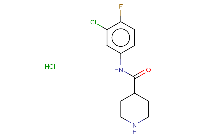 N-(3-chloro-4-fluorophenyl)piperidine-4-carboxamide hydrochloride