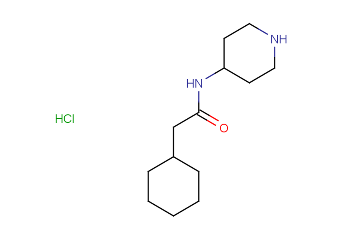 2-cyclohexyl-N-(piperidin-4-yl)acetamide hydrochloride