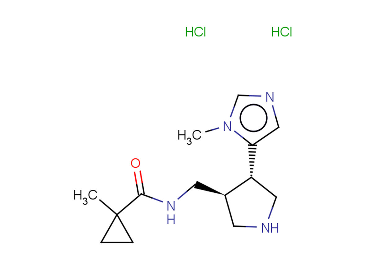 rac-1-methyl-N-{[(3R,4R)-4-(1-methyl-1H-imidazol-5-yl)pyrrolidin-3-yl]methyl}cyclopropane-1-carboxamide dihydrochloride, trans