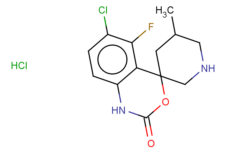 6-chloro-5-fluoro-5'-methyl-1,2-dihydrospiro[3,1-benzoxazine-4,3'-piperidine]-2-one hydrochloride, Mixture of diastereomers