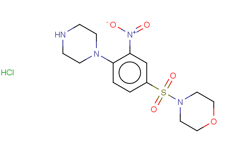 4-[3-nitro-4-(piperazin-1-yl)benzenesulfonyl]morpholine hydrochloride