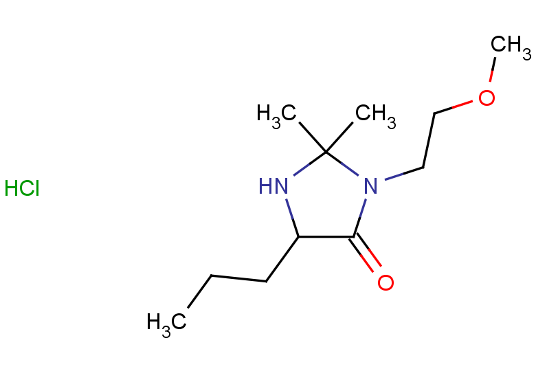 3-(2-methoxyethyl)-2,2-dimethyl-5-propylimidazolidin-4-one hydrochloride