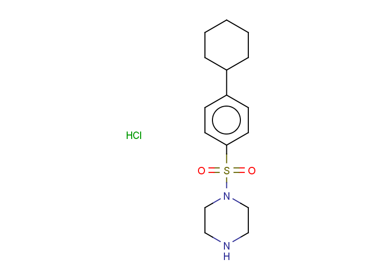 1-(4-cyclohexylbenzenesulfonyl)piperazine hydrochloride