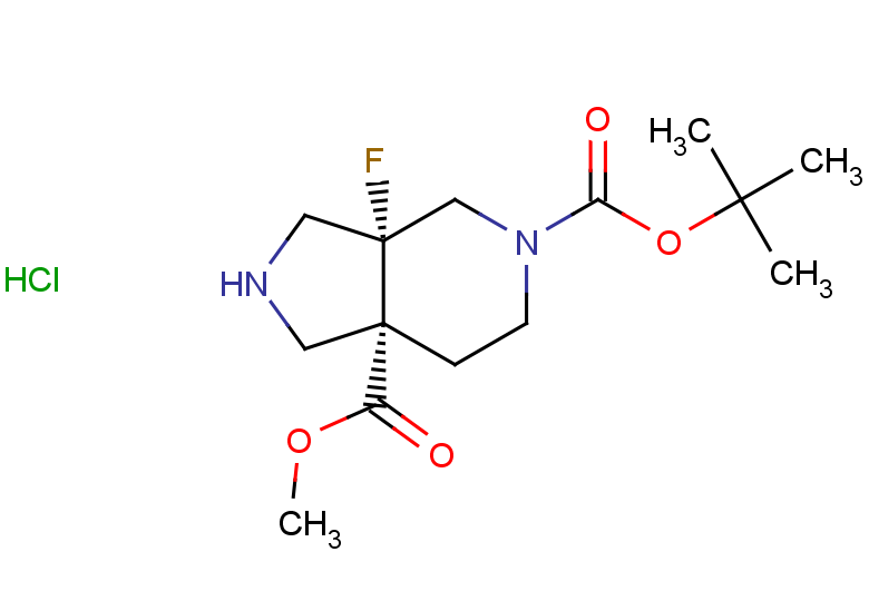 rac-5-tert-butyl 7a-methyl (3aR,7aS)-3a-fluoro-octahydro-1H-pyrrolo[3,4-c]pyridine-5,7a-dicarboxylate hydrochloride