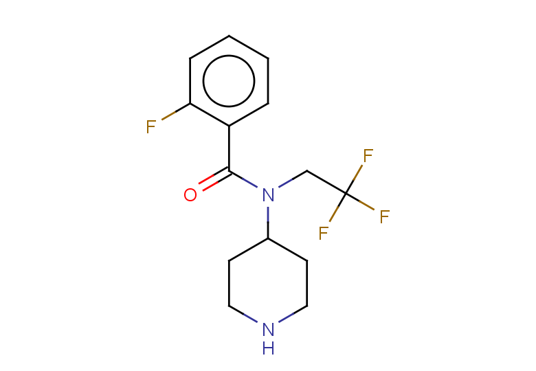 2-fluoro-N-(piperidin-4-yl)-N-(2,2,2-trifluoroethyl)benzamide