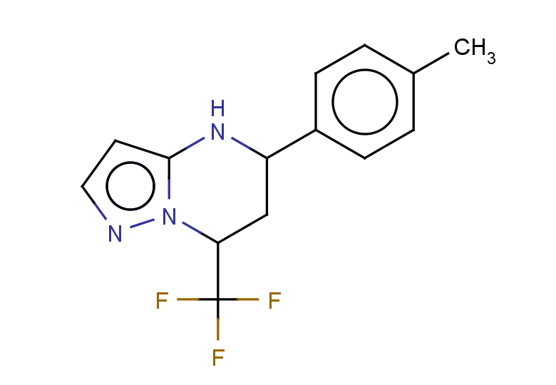 5-(4-METHYLPHENYL)-7-(TRIFLUOROMETHYL)-4,5,6,7-TETRAHYDROPYRAZOLO[1,5-A]P+