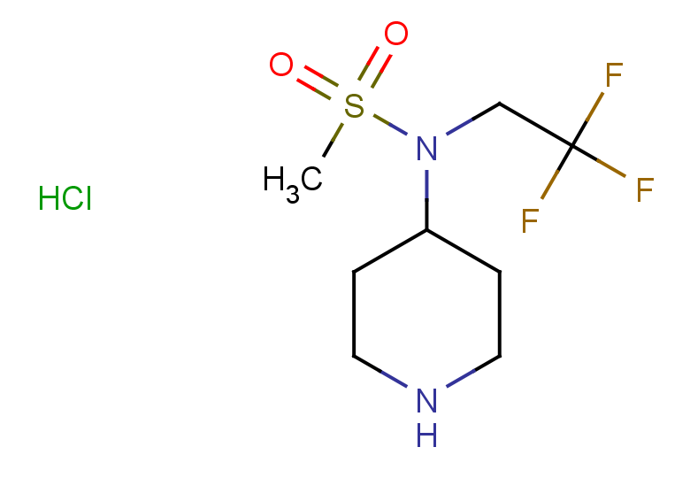 N-(piperidin-4-yl)-N-(2,2,2-trifluoroethyl)methanesulfonamide hydrochloride