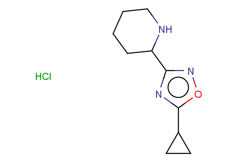 2-(5-cyclopropyl-1,2,4-oxadiazol-3-yl)piperidine hydrochloride